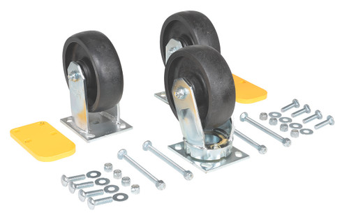 Vestil Glass-Filled Nylon Caster Kit - 6 In. x 2 In. 8,000 lb - Black