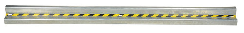 Vestil Galvanized Steel Straight Guard Rail - 144 In. Length - Gray