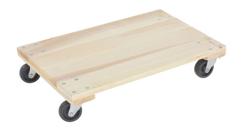 Vestil Poplar Solid Deck Dolly - 24 In. x 16 In. x 6-3/16 In. 900 lb - Tan