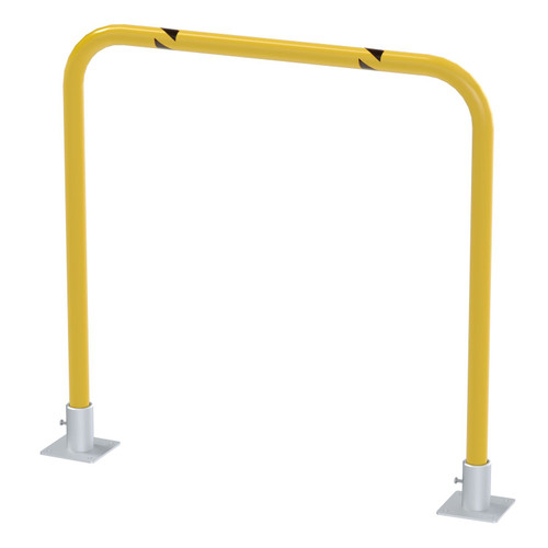 Vestil Steel Removable High Profile Machine and Rack Guard - 36 In. x 36 In. x 2 In. - Yellow