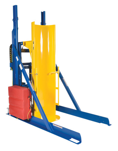 Vestil Steel Stationary Lift and Dump Hydraulic Drum Dumper - 94 In Dump Height 1,500 lb Blue / - Yellow