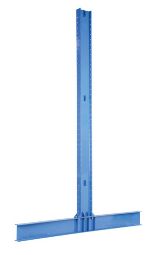 Vestil Steel Heavy Duty Double Sided Cantilever Uprights for - 42 In. and 48 In. Arms 8 Ft. 27,400 lb - Blue