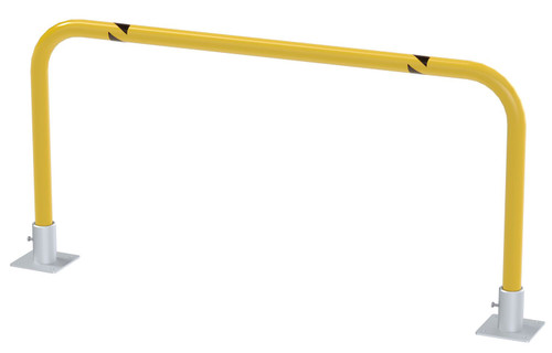 Vestil Steel Removable High Profile Machine and Rack Guard - 48 In. x 24 In. x 2 In. - Yellow