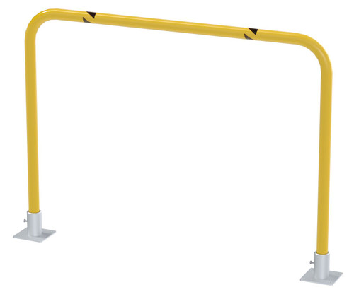 Vestil Steel Removable High Profile Machine and Rack Guard - 48 In. x 36 In. x 2 In. - Yellow