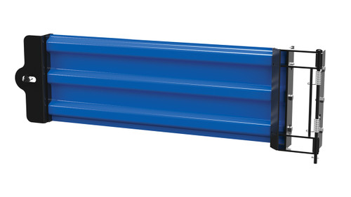 Vestil Steel Hinged Guard Rail - 41.875 In. Length 3 Ribbed Gate - Blue