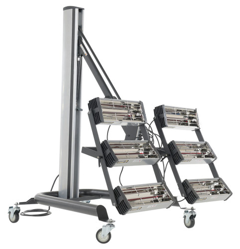 Vestil Steel Infrared Heater - 6 Panel 230 Volt 1 Phase - Black/Silver