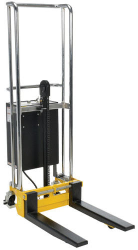 Vestil Steel Portable DC Powered Hefti-Lift - 37 In. x 69 In. 880 lb Silver / - Black