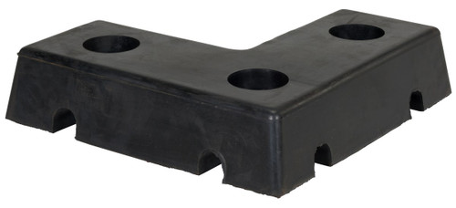Vestil L Shaped Molded Rubber Bumper - 4 In. x 18 In. x 18 In. - Black