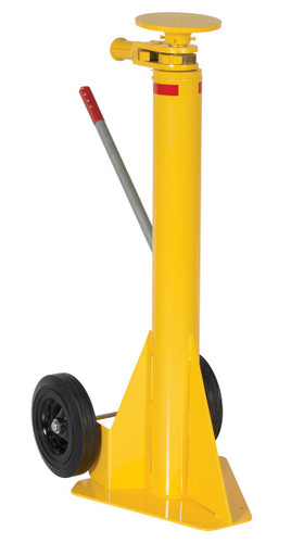 Vestil Steel Ratchet Trailer Stabilizing Jack - 100,000 lb Static - Yellow
