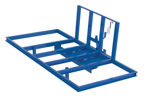 Vestil Steel Open Sided Hopper Open Deck - 2,000 lb - Blue