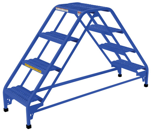 Vestil Steel Double Sided Ladder 4 Grip Strut Step - 16-13/16 In. Width 350 lb - Blue