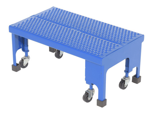 Vestil Steel Standard Slope Ladder No Handrail - 58 Degree 1 Perforated 16-13/16 In. Step Width 350 lb - Blue