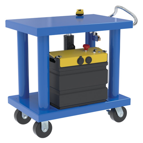 Vestil Steel DC Powered Hydraulic Post Table 24 In x - 36 In 6,000 lb - Blue