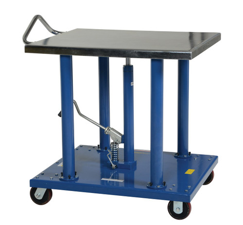 Vestil Steel Hydraulic Post Table - 30 In. x 36 In. 2,000 lb - Blue