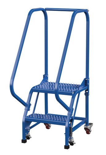 Vestil Steel Standard Slope Ladder - 58 Degree 2 Grip Strut 16-13/16 In. Step Width 350 lb - Blue
