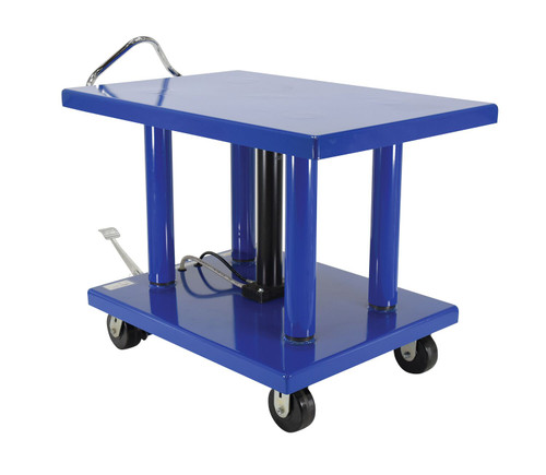 Vestil Steel Hydraulic Post Table - 30 In. x 36 In. 6,000 lb - Blue