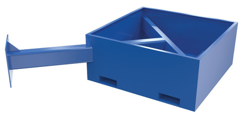 Vestil Steel Offset Empty Concrete Base - 18 In. Height For JIB Crane Models - Blue