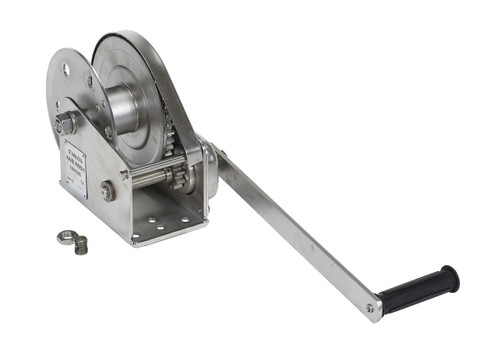 Vestil Stainless Steel Hand Winch - 1800 lb - Silver
