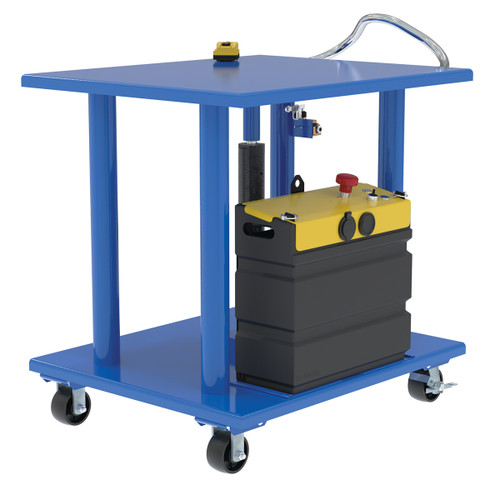 Vestil Steel DC Powered Hydraulic Post Table 30 In x - 36 In 2,000 lb - Blue