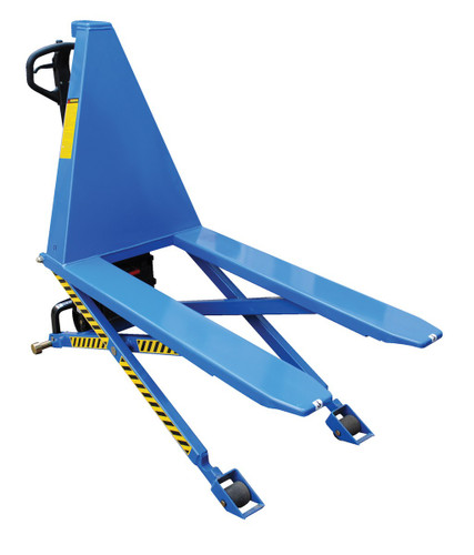 Vestil Steel Dual Power Tote Lifter Charger - 67 In. x 26-3/4 In. x 50-1/2 In. 2200 lb - Blue
