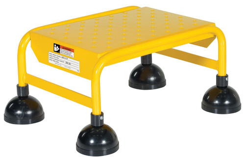 Vestil Steel Commercial Spring Loaded Ladders - 1 Perforated 16 In. Step Width 300 lb - Yellow