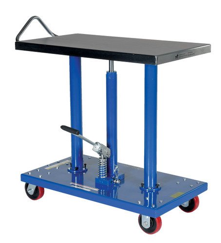 Vestil Steel Hydraulic Post Table - 20 In. x 36 In. 1000 lb - Blue