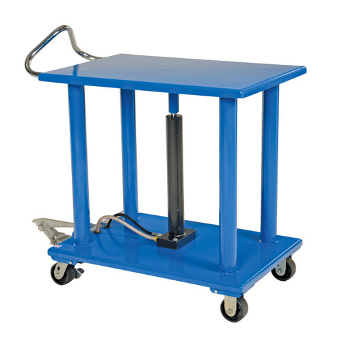 Vestil Steel Hydraulic Post Table - 24 In. x 36 In. 3,000 lb - Blue
