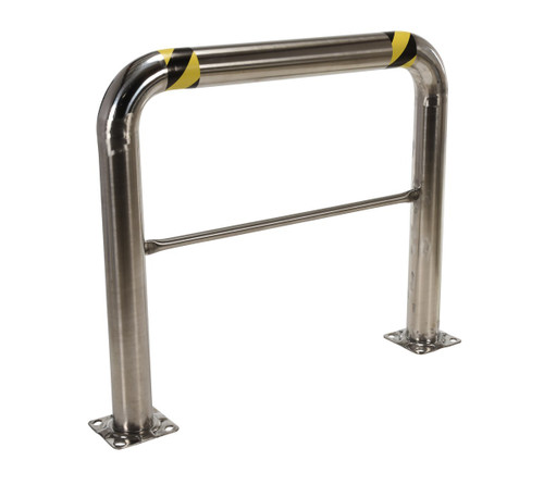 Vestil Stainless Steel High Profile Rack Guard - 48 In. x 42 In. x 4 In. - Silver