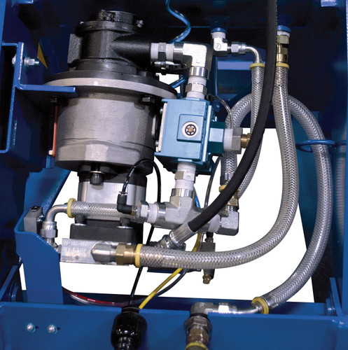 Vestil Factory Installed Rotary Air/Oil Power Unit With Muffler and Hand Control For Long Deck Cart