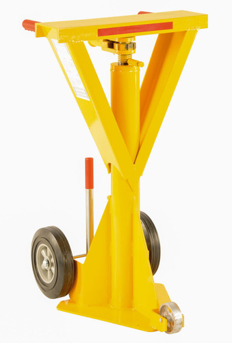 Vestil Steel Beam Trailer Stabilizing Ratchet Jack - 26-11/16 In. x 23-3/4 In. x 40 In. 100,000 lb Static - Yellow