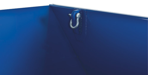 Vestil Factory Installed Welded Steel Lifting Lugs - 3 In. x 6 In. x 8 In. Quantity 4 For D Style, H Style and R-Style Hoppers - Blue