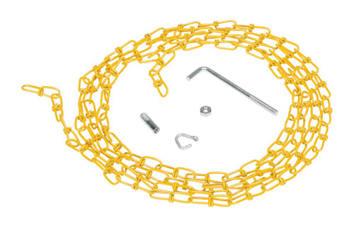 Vestil Steel Double Loop Coil Chain Yellow with Hanger - 15 Ft. Length - Yellow