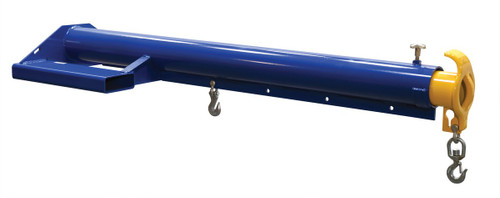 Vestil Steel Economy Telescoping Lift Boom - 11 In. Fork Pocket Center 6,000 lb - Blue and Yellow