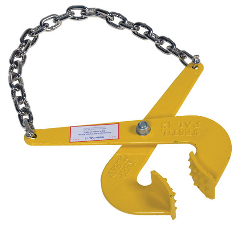 Vestil Steel Single Scissor Pallet Puller - 7 In. Jaw Opening 5000 lb Pulling - Yellow