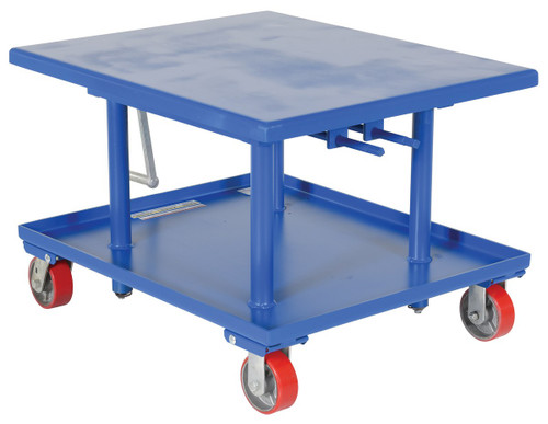 Vestil Steel Low Profile Post Table - 30 In. x 36 In. 2000 lb - Blue