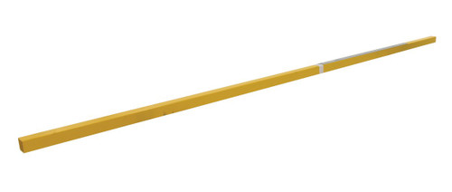 Vestil Steel Modular Guard Railing Section - 80 In. x 2-1/2 In. x 2-1/2 In. - Yellow