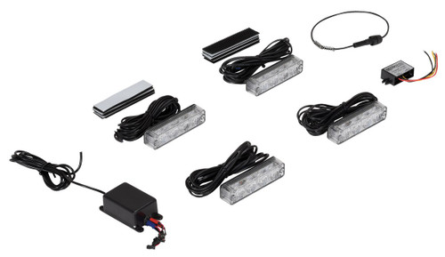Vestil LED Pedestrian Warning System - 5 In. x 12 In. x 3 In. - Black