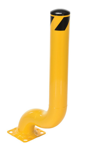 Vestil Steel Offset Bollard - 18-3/8 In. x 8 In. x 36-1/8 In. - Yellow