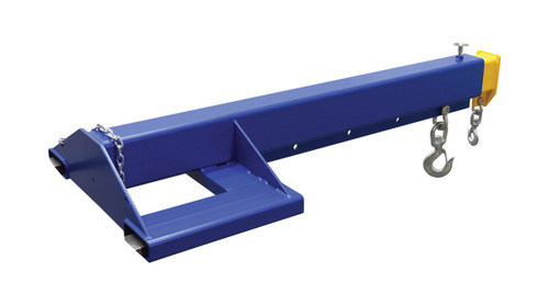 Vestil Steel Economy Telescoping Lift Boom 24 In Fork Pocket Center - 8,000 lb - Blue and Yellow