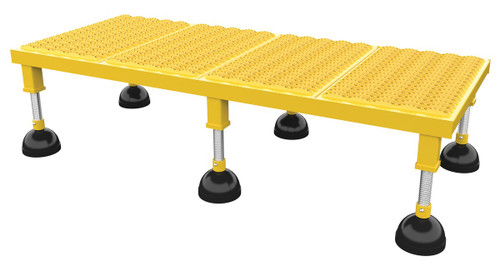 Vestil Steel Portable Adjustable Height Grip Strut Worker Stand Low - 47-11/16 In. x 21-3/4 In. x 8-3/4 In. 500 lb - Yellow