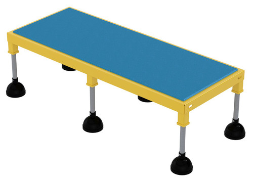 Vestil Steel Portable Adjustable Height Worker Stand High Ergonomic Deck - 50-1/2 In. x 21-1/2 In. x 11-1/2 In. 500 lb - Yellow