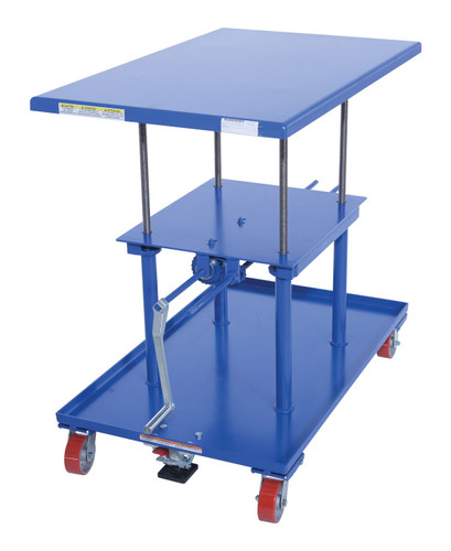 Vestil Steel High Profile Post Table - 30 In. x 48 In. 2000 lb - Blue