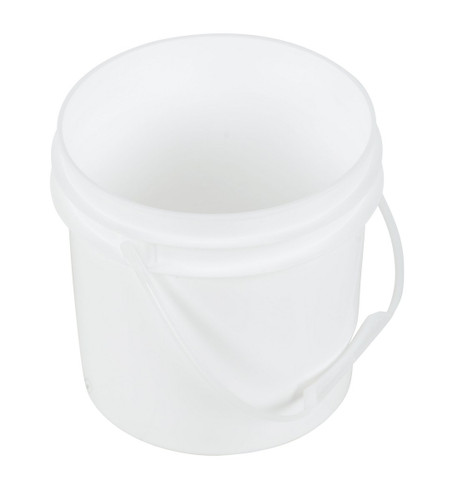 Vestil High Density Polyethylene Open Head Pail with Plastic Handle - 7-1/2 In. x 7-1/2 In. x 7-1/2 In. 1 Gallon - White