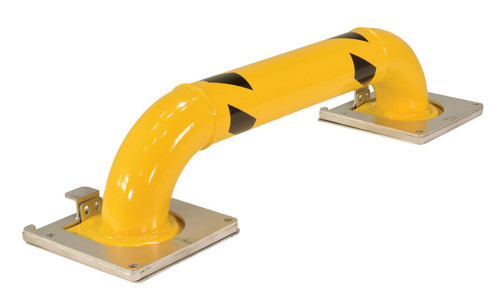 Vestil Steel Low Profile Removable Rack Guard - 8 In. x 39-1/2 In. x 9 In. - Yellow