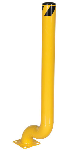 Vestil Steel Offset Bollard - 18-3/8 In. x 8 In. x 54-1/8 In. - Yellow