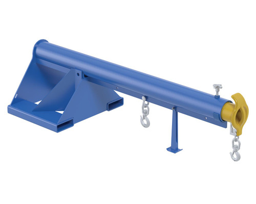 Vestil Steel Telescoping Lift Boom - 24 In. Fork Pocket Center 6,000 lb - Blue and Yellow