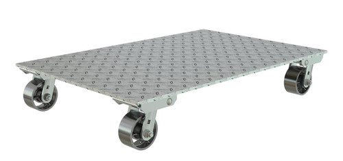 Vestil Aluminum Plate Dolly with Cast Steel Wheels - 36 In. x 24 In. x 6-3/16 In. 2800 lb - Silver