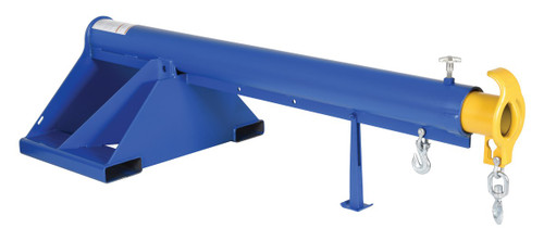 Vestil Steel Telescoping Lift Boom - 30 In. Fork Pocket Center 6,000 lb - Blue and Yellow