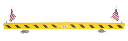 Vestil Plastic/PVC Overhead Door Guard - 120 In. With Flags Black / - Yellow