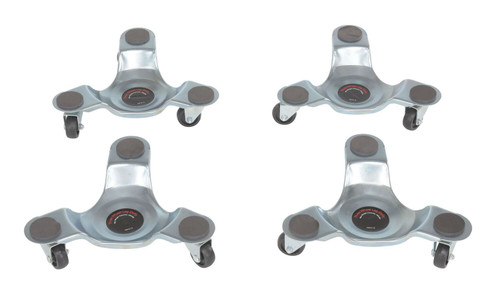 Vestil Steel Leg Dolly - 10-3/4 In. x 12 In. x 2-3/4 In. 300 lb 4 Pack - Silver